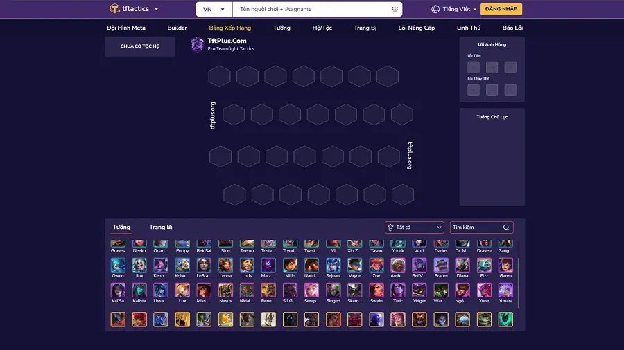 Công cụ xây dựng đội hình TFT